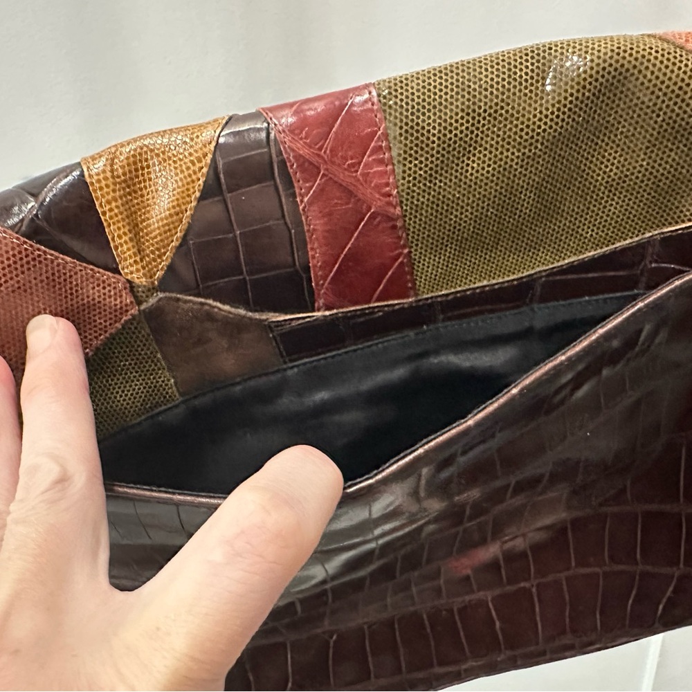 Patchwork Leather Shoulder Bag - image 3